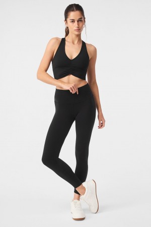 Alo Yoga 7/8 High-Waist Airbrush Leginy Damske Čierne | Alo Yoga Slovensko SK-COMIJX859