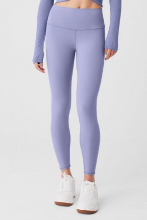 Alo Yoga 7/8 High-Waist Airbrush Leginy Damske Nachový Modre | Alo Yoga Slovensko SK-JPHFNO693