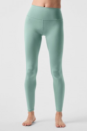 Alo Yoga 7/8 High-Waist Airlift Leginy Damske Zelene | Alo Yoga Slovensko SK-WKLUEV412