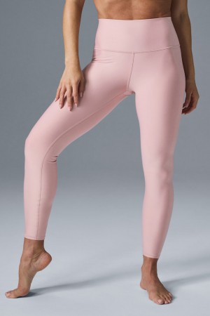 Alo Yoga 7/8 High-Waist Airlift Leginy Damske Ruzove | Alo Yoga Slovensko SK-JBCGNO952