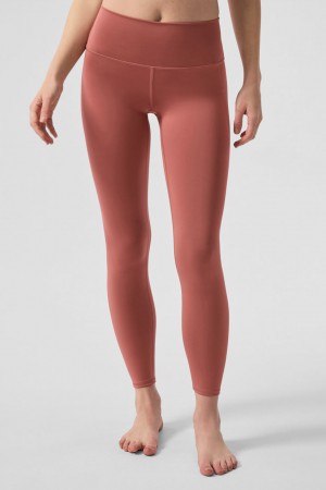 Alo Yoga 7/8 High-Waist Airlift Leginy Damske Soft Terracotta | Alo Yoga Slovensko SK-FOHYPM721