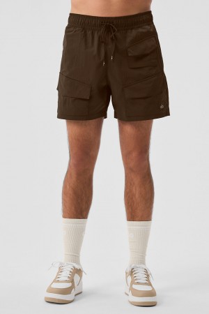 Alo Yoga 7" Crinkle Nylon Excursion Cargo Kratasy Panske Hnede | Alo Yoga Slovensko SK-EMUBPW467