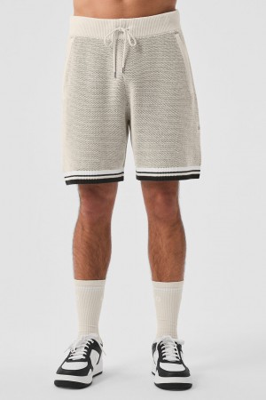 Alo Yoga 7" Sports Club Sweater Knit Basketball Kratasy Panske Béžové | Alo Yoga Slovensko SK-MRGPOS894