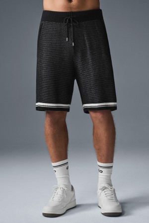 Alo Yoga 7" Sports Club Sweater Knit Basketball Kratasy Panske Čierne | Alo Yoga Slovensko SK-GVFMXB186
