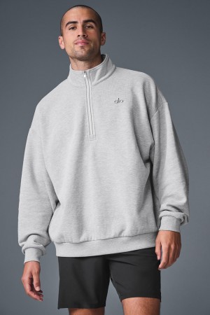 Alo Yoga Accolade 1/4 Zip Pulover Panske Siva | Alo Yoga Slovensko SK-TYLUDZ246
