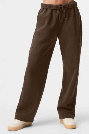 Alo Yoga Accolade Straight Leg Teplakove Nohavice Damske Hnede | Alo Yoga Slovensko SK-NRSIUV941