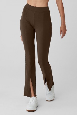 Alo Yoga Airbrush High-Waist 7/8 Flutter Leginy Damske Hnede | Alo Yoga Slovensko SK-BONVWU517