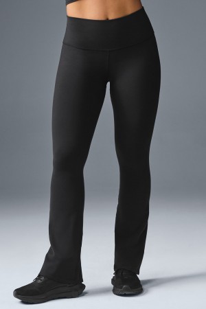 Alo Yoga Airbrush High-Waist Bootcut Leginy Damske Čierne | Alo Yoga Slovensko SK-TCWGVI619