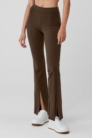 Alo Yoga Airbrush High-Waist Flutter Leginy Damske Hnede | Alo Yoga Slovensko SK-LSIZHU718