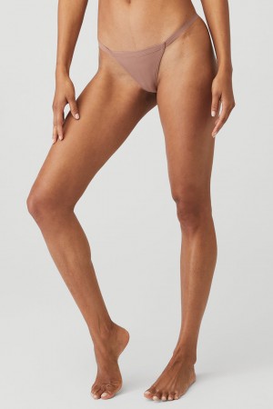 Alo Yoga Airbrush Invisible String Tanga Damske Ruzove | Alo Yoga Slovensko SK-BNDJRG150
