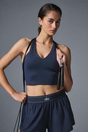 Alo Yoga Airbrush Real Bra Tielko Damske Námornícka Modrá | Alo Yoga Slovensko SK-LDHTOK534