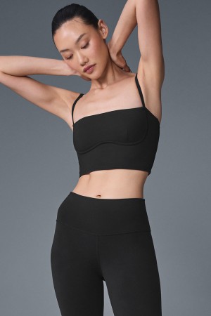 Alo Yoga Airbrush Streamlined Bra Tielko Damske Čierne | Alo Yoga Slovensko SK-YCSWBA781