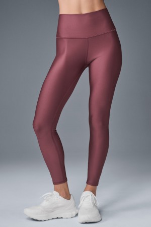 Alo Yoga Airlift Winter Warm High-Waist Leginy Damske Bordove | Alo Yoga Slovensko SK-CEBFXY057