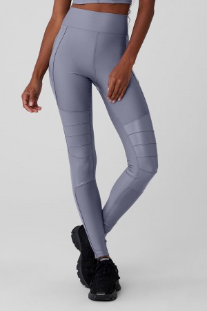 Alo Yoga Airlift Winter Warm High-Waist Supermoto Leginy Damske Fog | Alo Yoga Slovensko SK-LEVCTR173