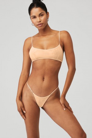 Alo Yoga Airmesh Venus Bralette Spodne Pradlo Damske Champagne | Alo Yoga Slovensko SK-WTLJGN046