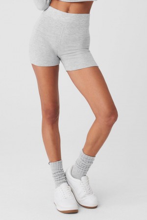 Alo Yoga Alolux High-Waist Me Time Kratasy Damske Siva | Alo Yoga Slovensko SK-RTIXFJ590