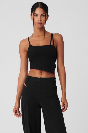 Alo Yoga Alosoft All Night Tielko Damske Čierne | Alo Yoga Slovensko SK-DLHXMV712