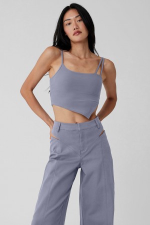 Alo Yoga Alosoft All Night Tielko Damske Fog | Alo Yoga Slovensko SK-IKDFGC908