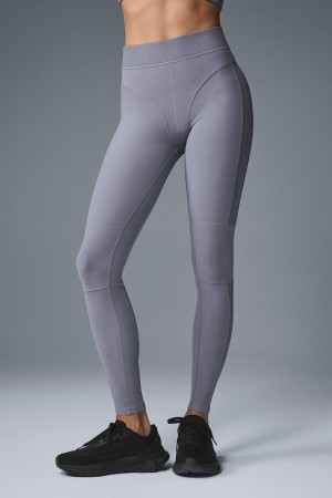 Alo Yoga Alosoft High-Waist Head Start Leginy Damske Fog | Alo Yoga Slovensko SK-NJRVTC692
