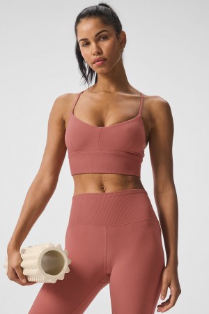 Alo Yoga Alosoft Lavish Sportova Podprsenka Damske Soft Terracotta | Alo Yoga Slovensko SK-XFTGHI204