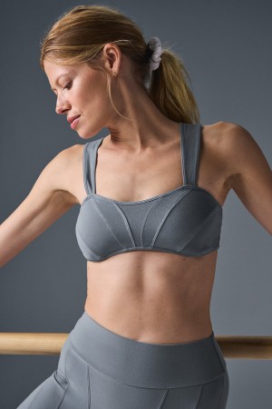 Alo Yoga Alosoft Sunray Sportova Podprsenka Damske Siva Siva | Alo Yoga Slovensko SK-YUSTVB418