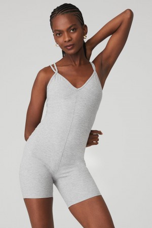 Alo Yoga Alosoft Suns Out Onesie Kombineza Damske Siva | Alo Yoga Slovensko SK-OAUHMF615