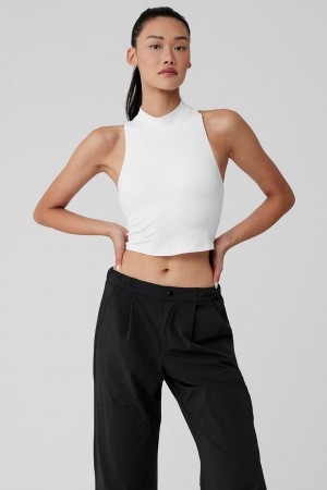 Alo Yoga Alosoft Top That Bra Tielko Damske Biele | Alo Yoga Slovensko SK-UECPQD625
