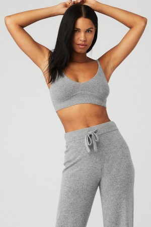 Alo Yoga Cashmere Jet Set Podprsenka Damske Siva | Alo Yoga Slovensko SK-PEDIXV265