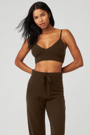 Alo Yoga Cashmere Jet Set Podprsenka Damske Hnede | Alo Yoga Slovensko SK-EMZHVR982