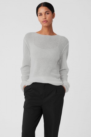 Alo Yoga Cashmere Reform Long Sleeve Pleteniny Damske Siva | Alo Yoga Slovensko SK-BIVULN541