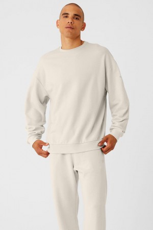 Alo Yoga Chill Crew Neck Pulover Panske Béžové | Alo Yoga Slovensko SK-FEYUTR102