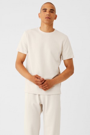 Alo Yoga Chill Short Sleeve Tricko Panske Béžové | Alo Yoga Slovensko SK-UCABPS721