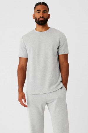 Alo Yoga Chill Short Sleeve Tricko Panske Siva | Alo Yoga Slovensko SK-IUYFMA623