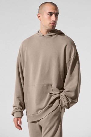 Alo Yoga Chill Vintage Wash Mikina s Kapucnou Panske Modre Svetlomodrá | Alo Yoga Slovensko SK-DTYBNM645