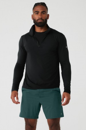 Alo Yoga Conquer 1/4 Zip Reform Long Sleeve Mikina Panske Čierne | Alo Yoga Slovensko SK-HLBSIT897