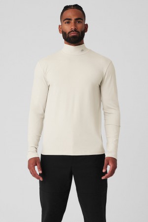 Alo Yoga Conquer Reform Mock Neck Long Sleeve Mikina Panske Béžové | Alo Yoga Slovensko SK-DCWRXT528