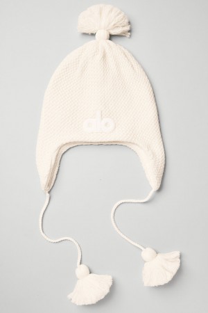 Alo Yoga Cool Skies Earflap Ciapka Biele | Alo Yoga Slovensko SK-LWTUHD750