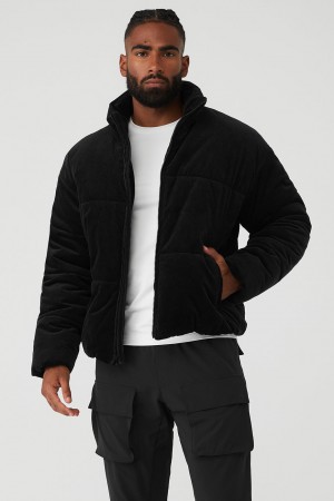 Alo Yoga Corduroy Stage Puffer Bunda Panske Čierne | Alo Yoga Slovensko SK-NPAHMG460