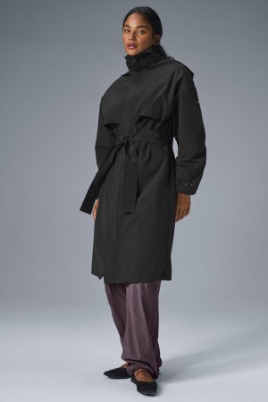 Alo Yoga Crinkle On The Move Trench Kabat Damske Čierne | Alo Yoga Slovensko SK-ZXPQGD435