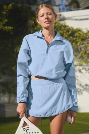 Alo Yoga Cropped 1/4 Zip Alumni Pulover Damske Modre | Alo Yoga Slovensko SK-ITKPOL731