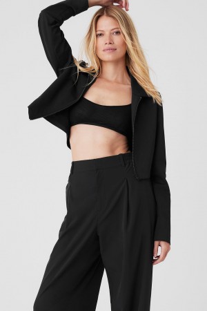 Alo Yoga Cropped High Speed Bunda Damske Čierne | Alo Yoga Slovensko SK-NOAWKB795