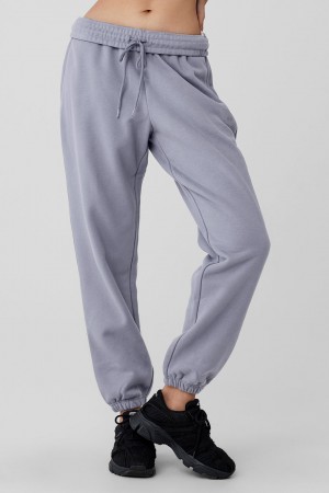 Alo Yoga Cuffed Renown Heavy Weight Teplakove Nohavice Damske Fog | Alo Yoga Slovensko SK-HIVCNP270