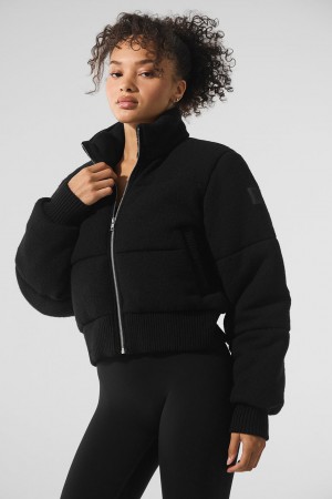Alo Yoga Darling Sweater Puffer Bunda Damske Čierne | Alo Yoga Slovensko SK-RFGKCT601