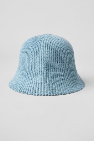 Alo Yoga Denim Knit Cloche Klobuk Modre Tmavo Modre | Alo Yoga Slovensko SK-FWCJGV715
