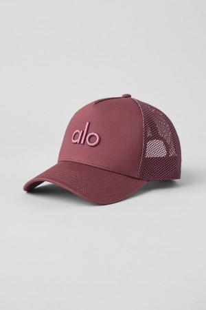 Alo Yoga District Trucker Klobuk Bordove | Alo Yoga Slovensko SK-GRKOQB854
