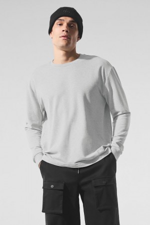 Alo Yoga Double Take Long Sleeve Mikina Panske Siva | Alo Yoga Slovensko SK-AVRCXG748