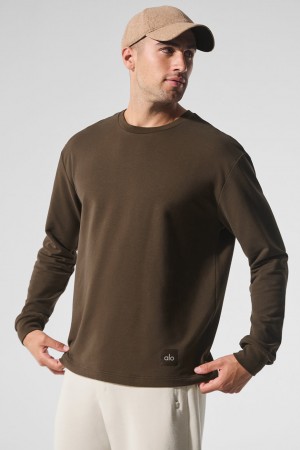 Alo Yoga Double Take Long Sleeve Mikina Panske Hnede | Alo Yoga Slovensko SK-WJXICT615