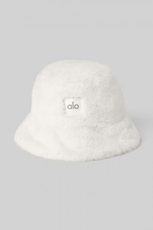 Alo Yoga Faux Fur Bucket Klobuk Biele | Alo Yoga Slovensko SK-DNWAMH094