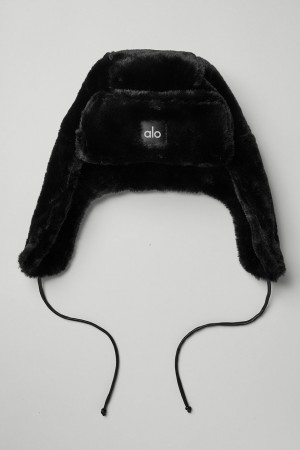 Alo Yoga Faux Fur Polar Klobuk Čierne | Alo Yoga Slovensko SK-YFUWGP394