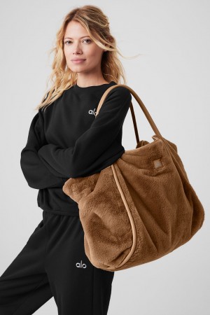 Alo Yoga Faux Fur Prenosná Taška Hnede | Alo Yoga Slovensko SK-NTAHRS679